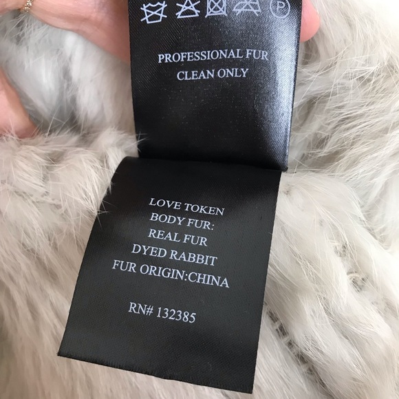 Love Token Open Front Rabbit Fur Sweater Vest XS - Picture 6 of 8